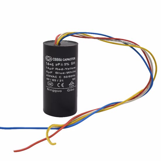 Condensadores de funcionamiento del motor de CA Cbb60 de alto voltaje 450VAC 50/60Hz Condensador de CA